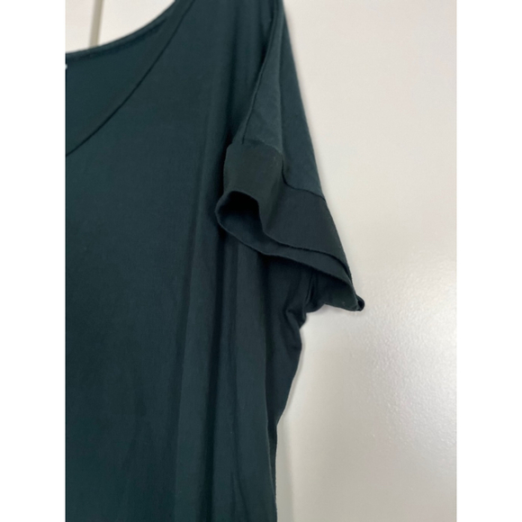 EUC Women's Zenana Outfitters Maxi Dress XL Green V-Neck Short Sleeve w/pockets - Picture 6 of 7